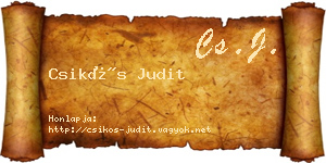 Csikós Judit névjegykártya